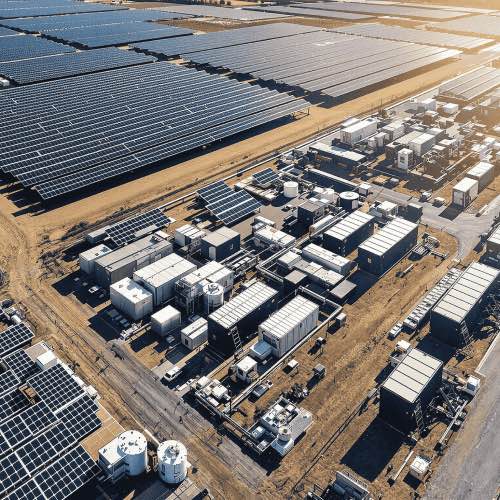 Solar-powered, grid-friendly mining